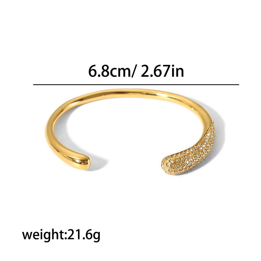 Colorful zirconium full diamond high-end fashion stainless steel casting bracelet bracelet bracelet accessories