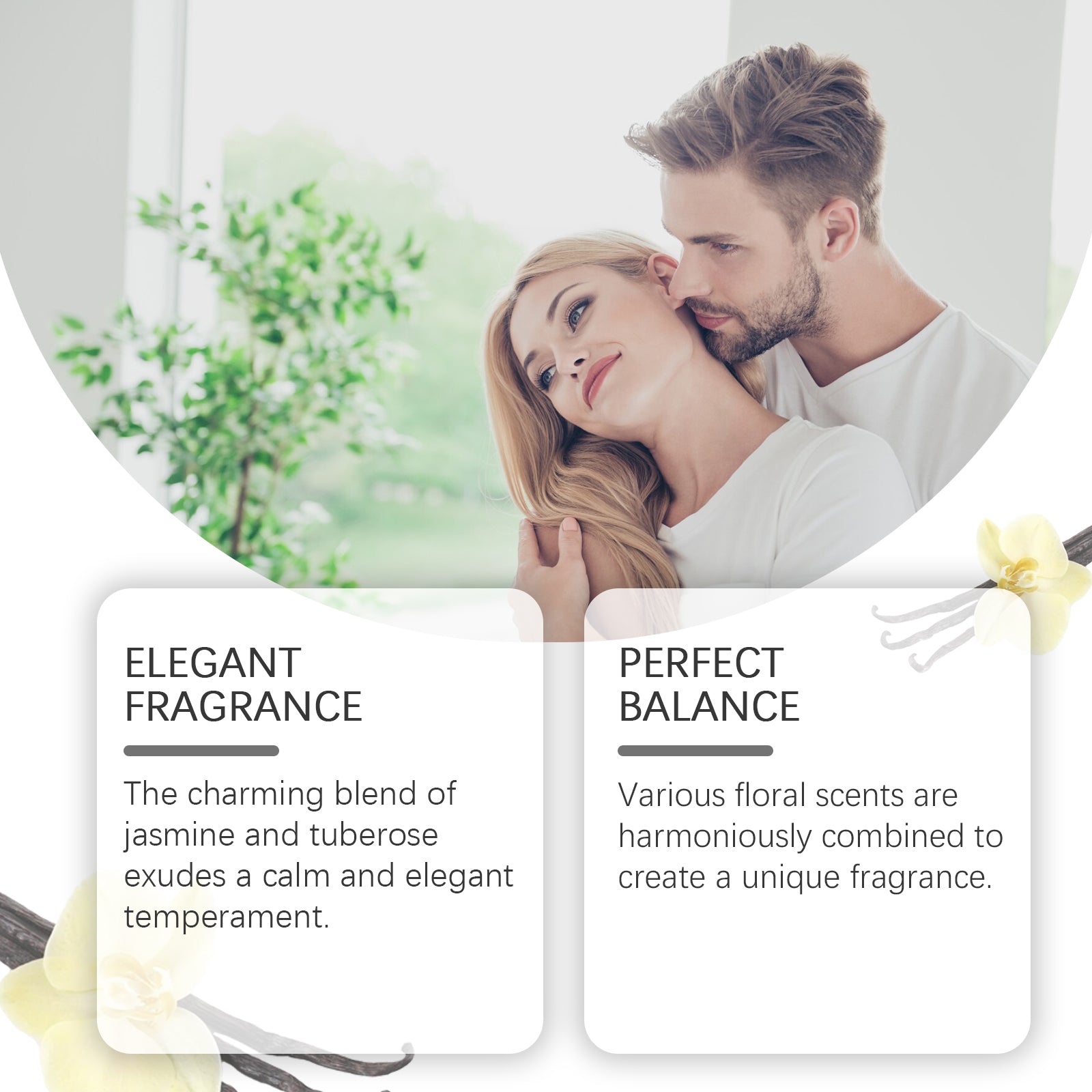 Roxelis Arabic Perfume Vanilla Fragrance Light Elegant Mild Lasting Fragrance Exudes Charm Portable Atmosphere Perfume