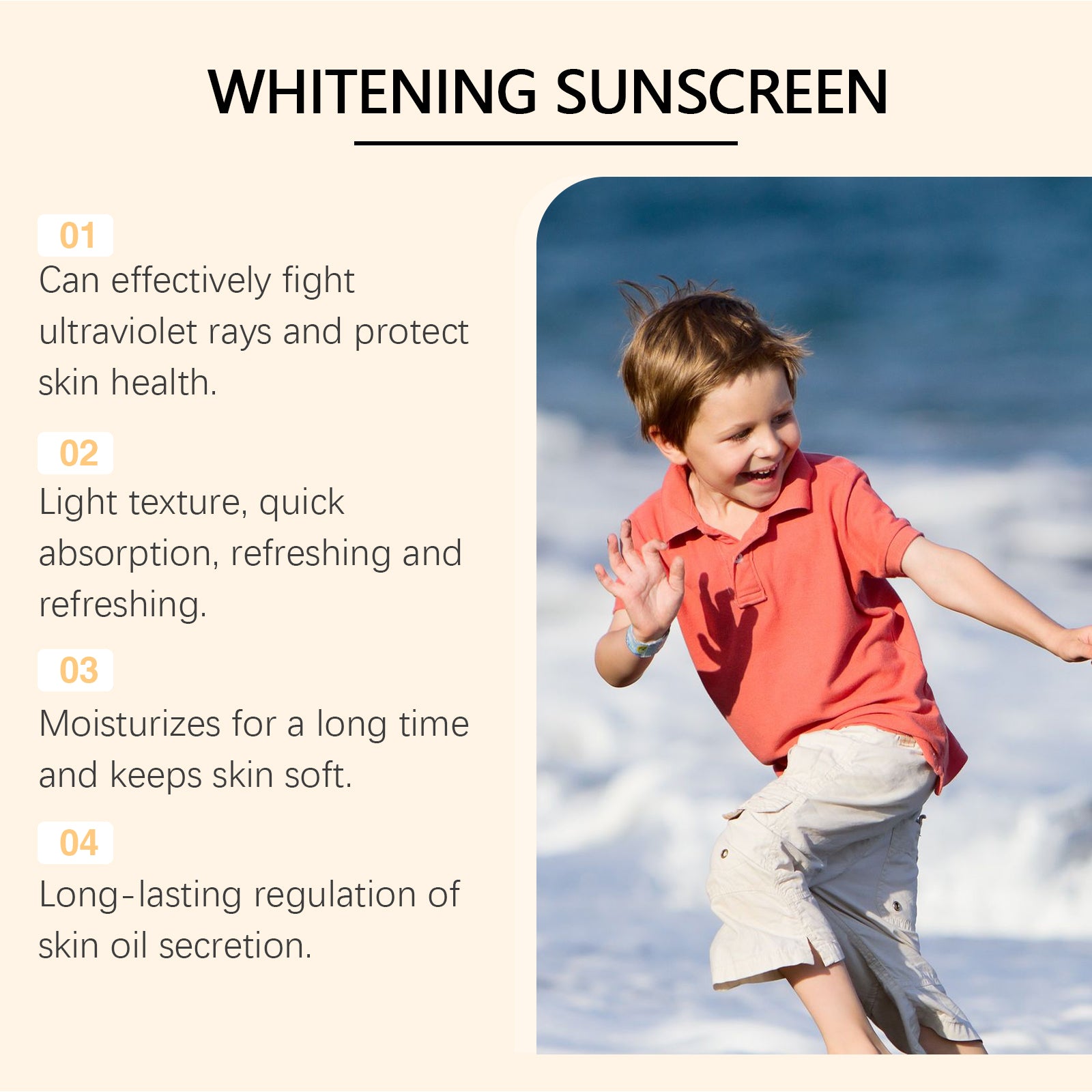 Whitening Sunscreen, Daily Moisturizing Skin Isolation And Protection Cream
