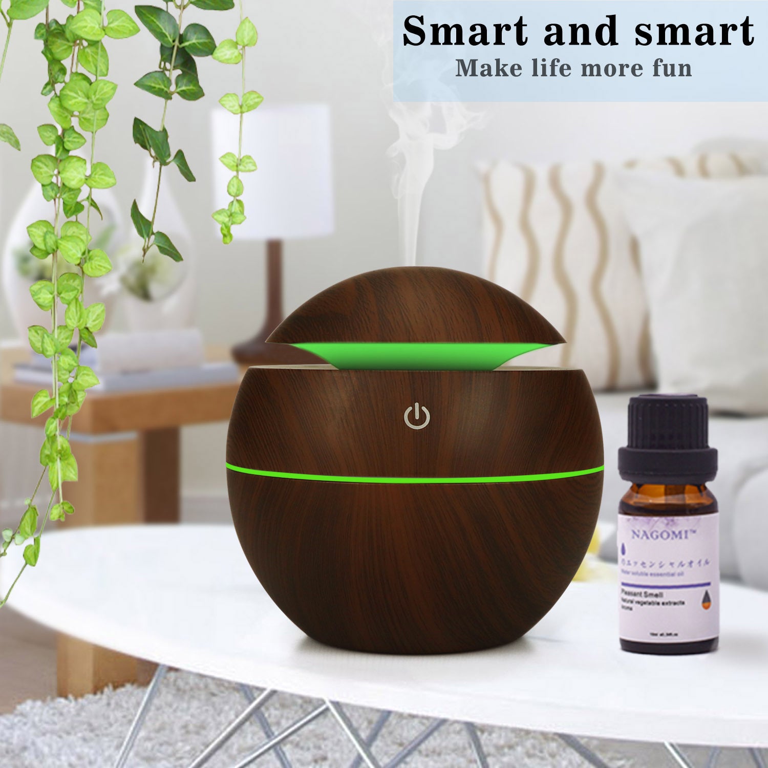 5V USB Mushroom Humidifier Ultrasonic Aromatherapy Machine Colorful Household Ball Humidifier Wood Grain USB Humidifier
