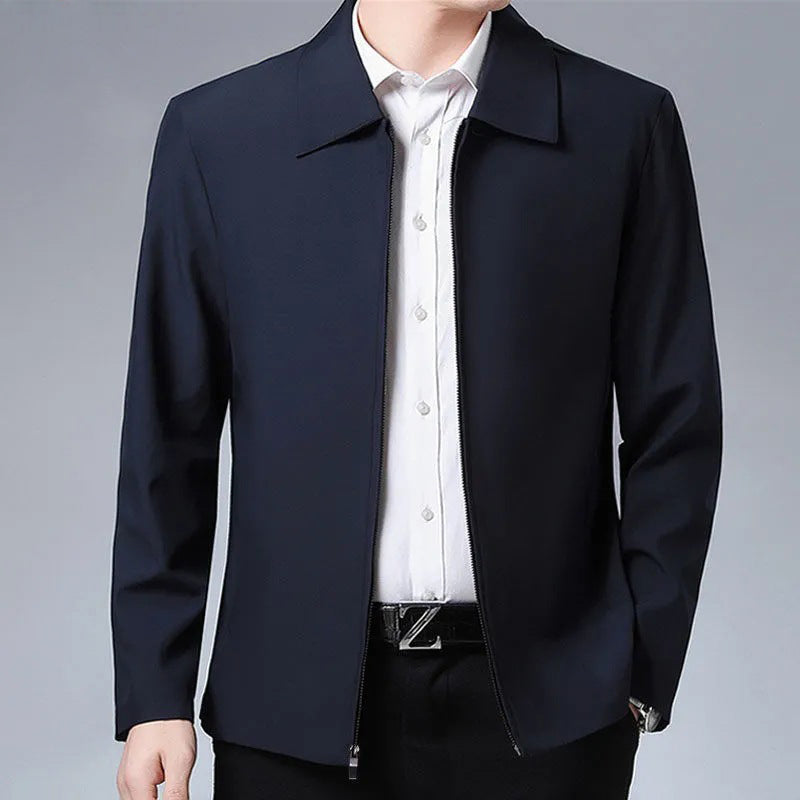 Men's outerwear men's spring autumn lapel jacket men's dad outfit men's casual jacket