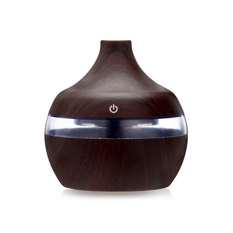 Wood grain humidifier colorful night light Aromatreatment machine atomizer usb home humidifier Water refill meter Desktop humidi