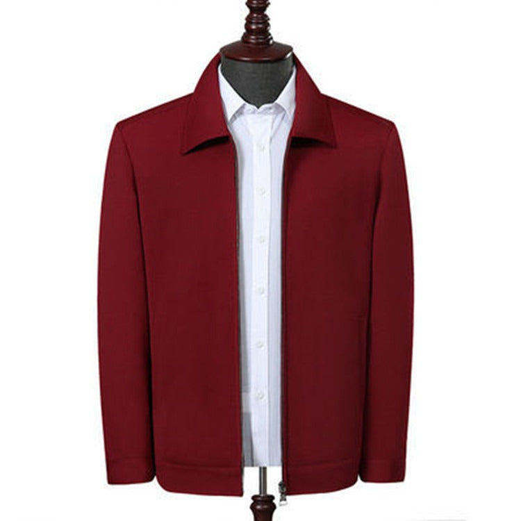 Men's outerwear men's spring autumn lapel jacket men's dad outfit men's casual jacket