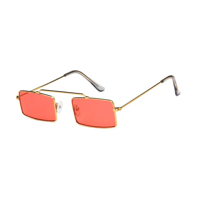Rectangle Women's Sunglasses Single Bridge Sun Glasses Vintage Design Tiny Frame Shades Oculos De Sol for Ladies