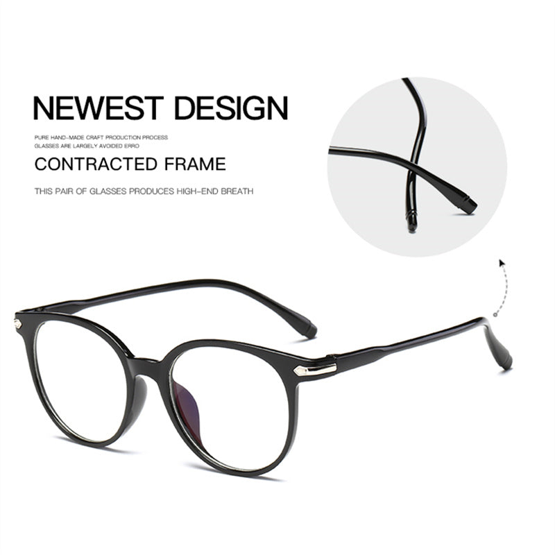 Women Glasses Frame Men Anti Blue Light Eyeglasses Frame Vintage Round Clear Lens Glasses Optical Spectacle Frame
