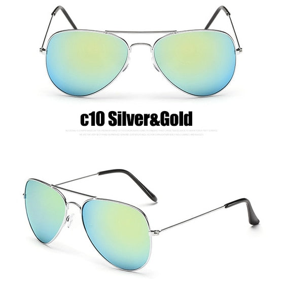 Pilot Mirror Sunglasses Women/Men Brand Designer Luxury Sun Glasses Women Vintage Outdoor Driving Oculos De Sol