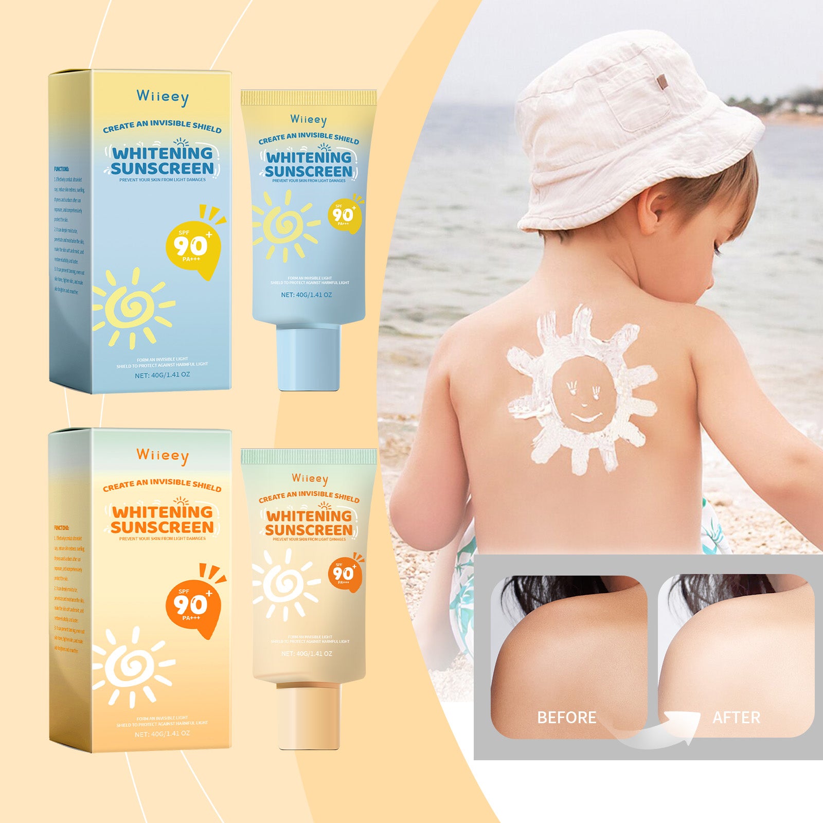 Whitening Sunscreen, Daily Moisturizing Skin Isolation And Protection Cream
