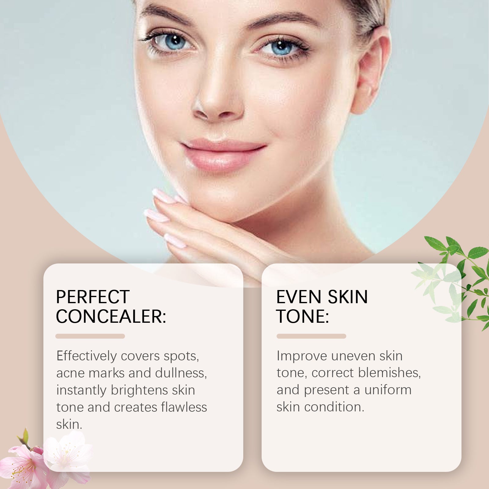 Concealer Brightening Cream, Light And Delicate Texture To Create A Natural Concealer Effect Fresh Naked Makeup