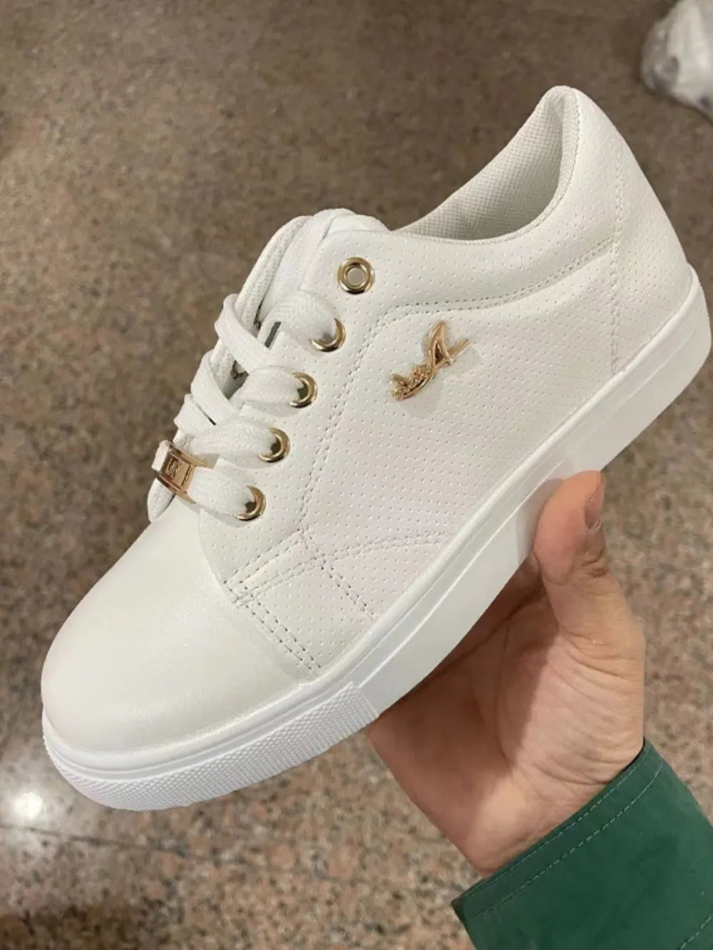 Round Toe Lace Up Sneakers