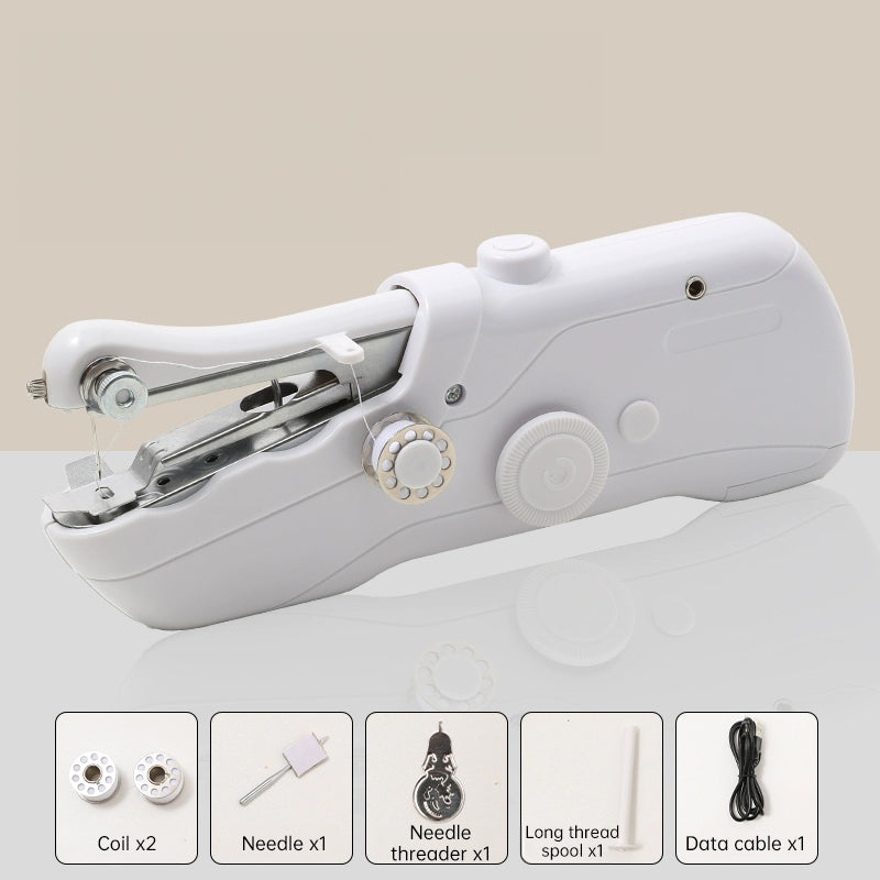 Mini Portable Handheld Electric Sewing Machine with Bobbin – For Home & Travel Sewing/Handcrafts