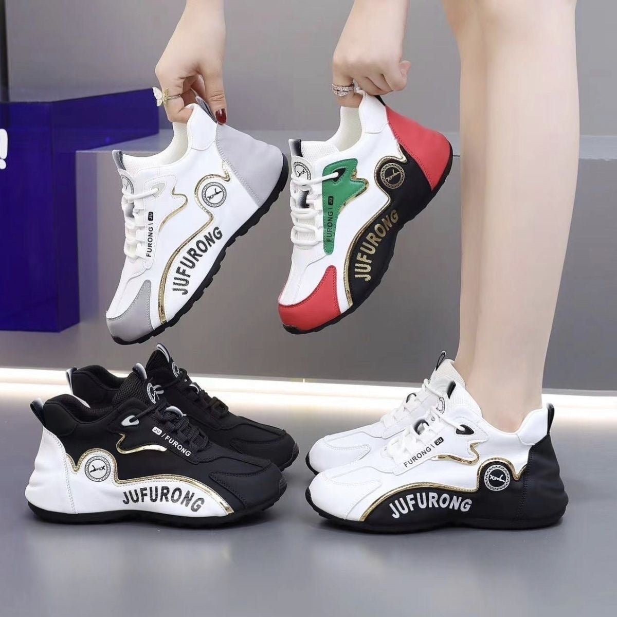Men's and women's same style board shoes, casual leather shoes, men's and women's anti slip sports casual shoes, spring new couple shoes