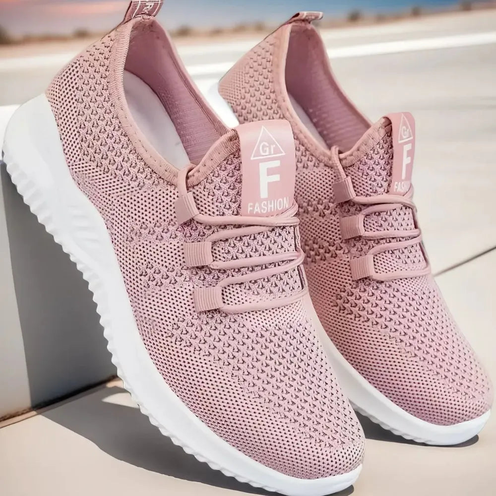 Breathable Mesh Lace Up Athletic