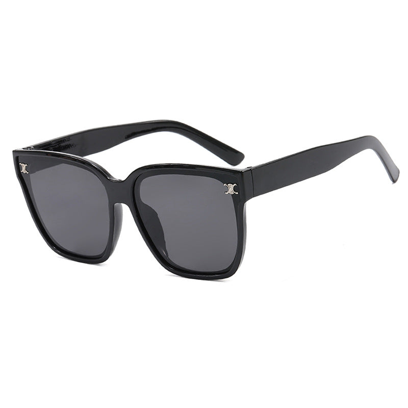 Advanced sunglasses for women, trendy internet celebrity sunglasses, UV resistant sunglasses, big face, slimming effect