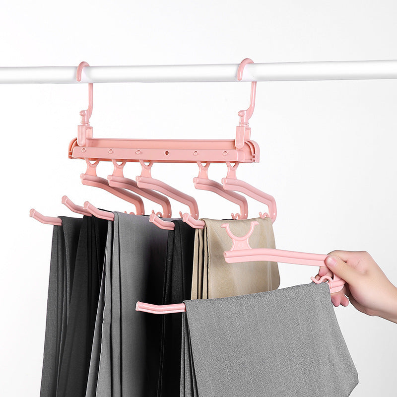 Folding Multi-Functional Multi-Layer Trousers Rack Trousers Hanger Household Magic Trousers Clip Wardrobe Storage Trousers Hanger