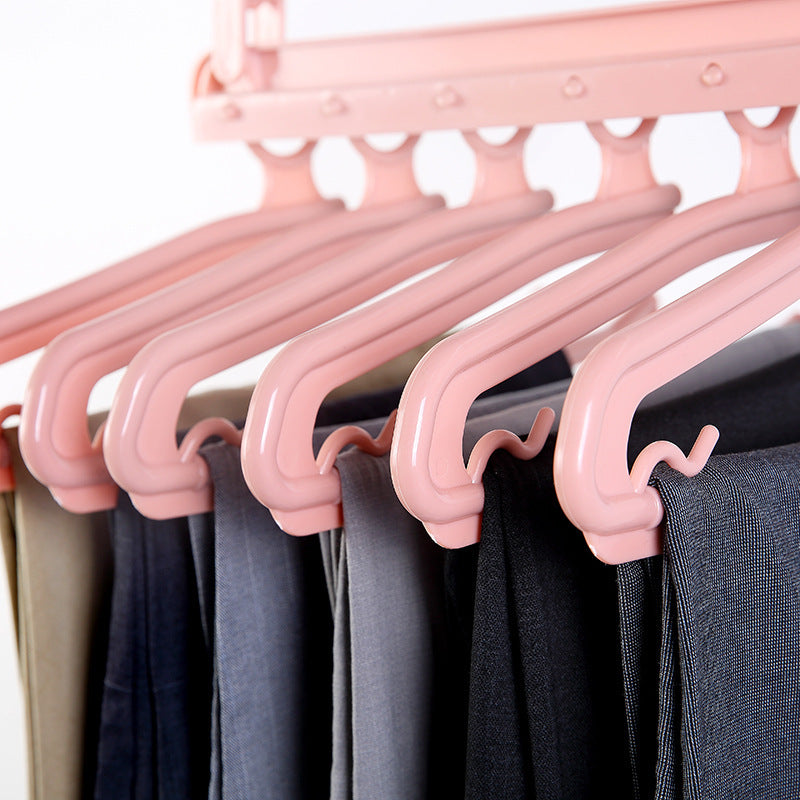 Folding Multi-Functional Multi-Layer Trousers Rack Trousers Hanger Household Magic Trousers Clip Wardrobe Storage Trousers Hanger