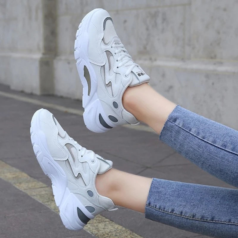 Height Increasing Chunky Sneakers Women Platform Shoes New Breathable Mesh Sport Women's Sneaker Casual Sneakers tenis de mujer