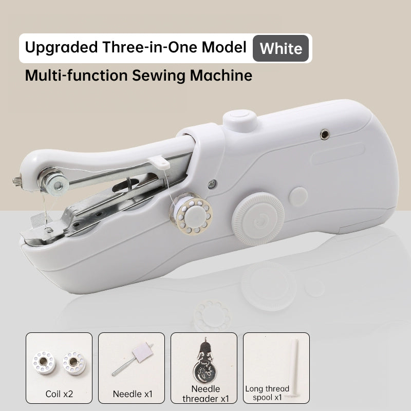Mini Portable Handheld Electric Sewing Machine with Bobbin – For Home & Travel Sewing/Handcrafts