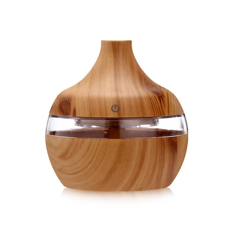 Wood grain humidifier colorful night light Aromatreatment machine atomizer usb home humidifier Water refill meter Desktop humidi