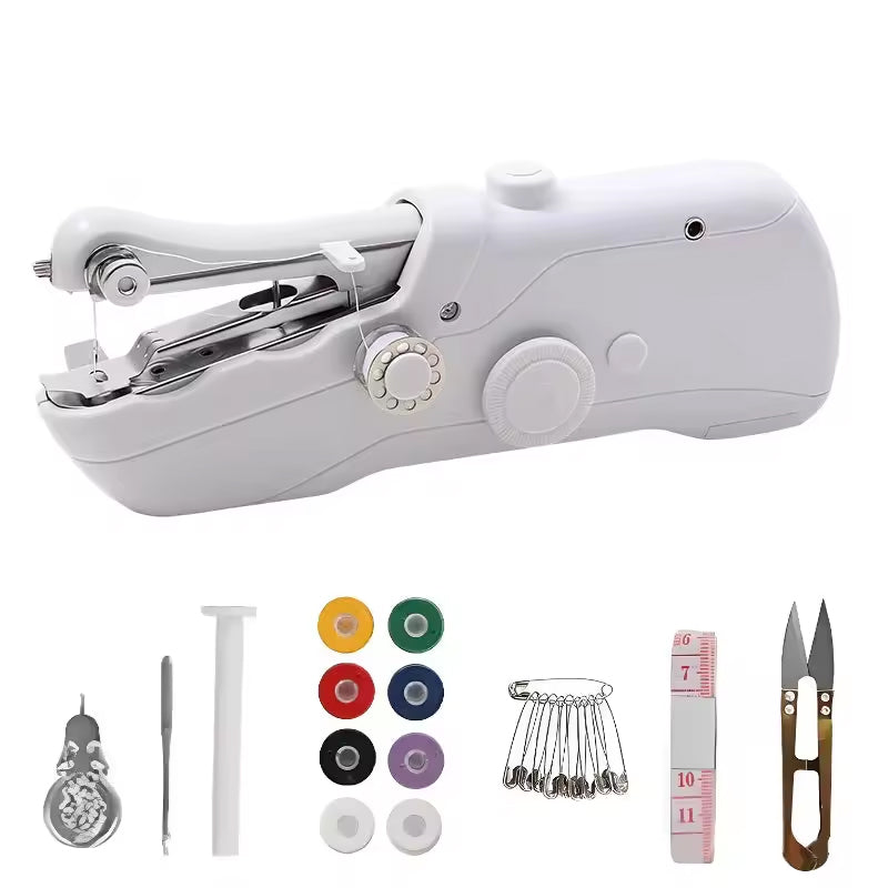 Mini Portable Handheld Electric Sewing Machine with Bobbin – For Home & Travel Sewing/Handcrafts