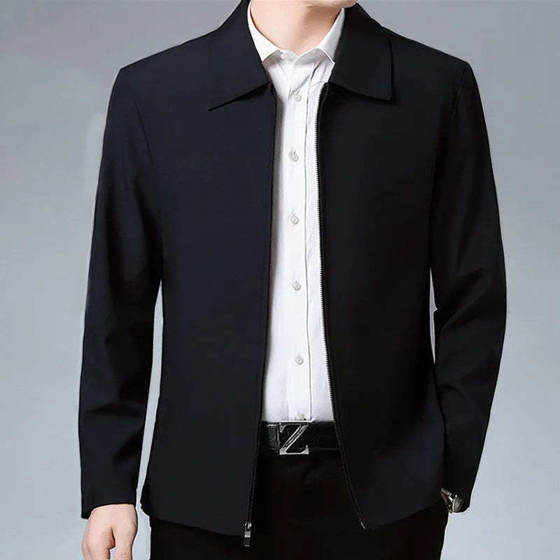 Men's outerwear men's spring autumn lapel jacket men's dad outfit men's casual jacket