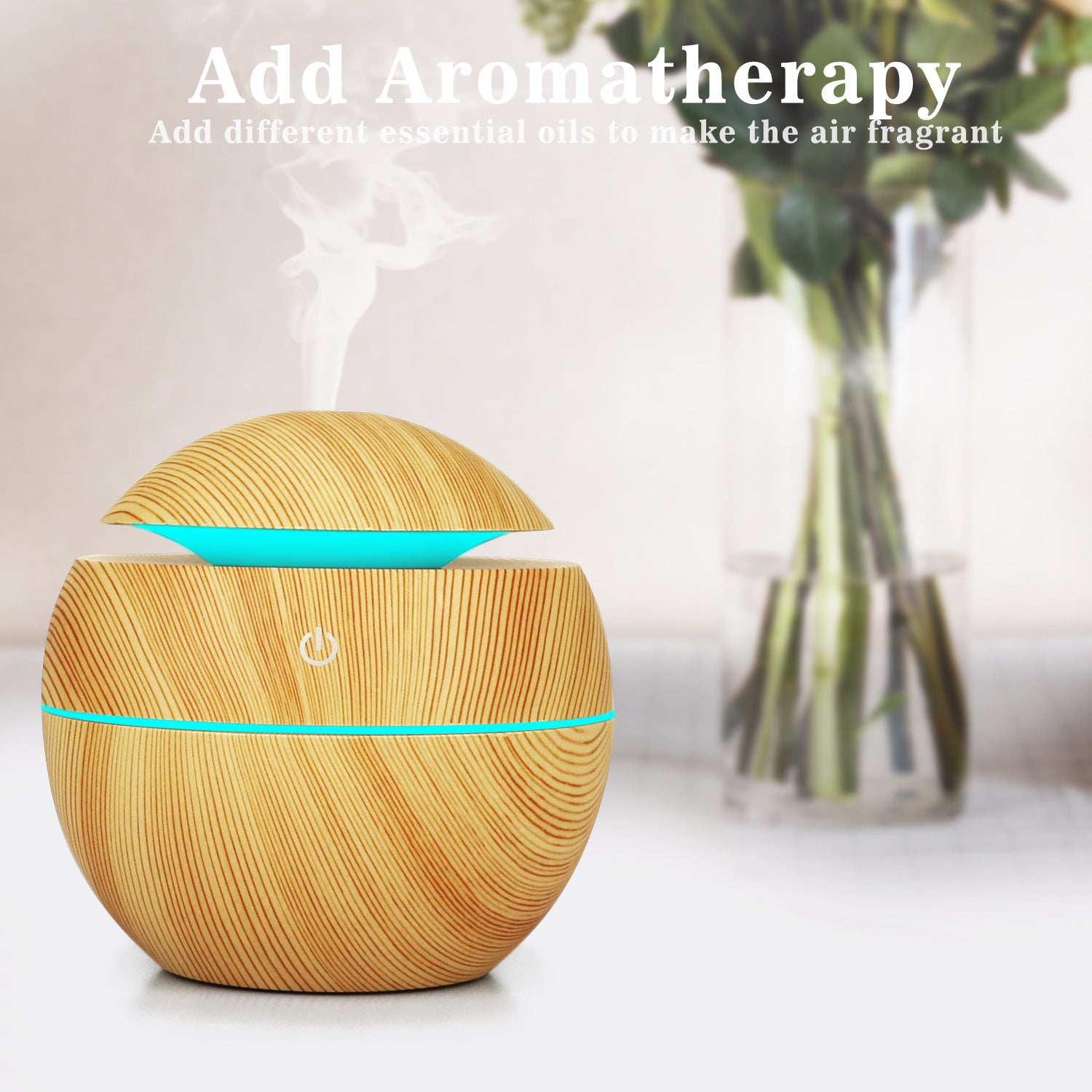 5V USB Mushroom Humidifier Ultrasonic Aromatherapy Machine Colorful Household Ball Humidifier Wood Grain USB Humidifier