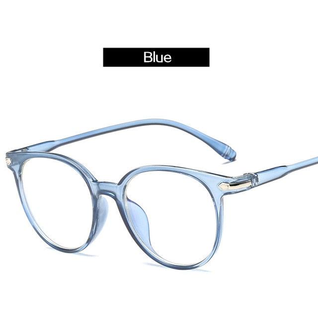 Women Glasses Frame Men Anti Blue Light Eyeglasses Frame Vintage Round Clear Lens Glasses Optical Spectacle Frame