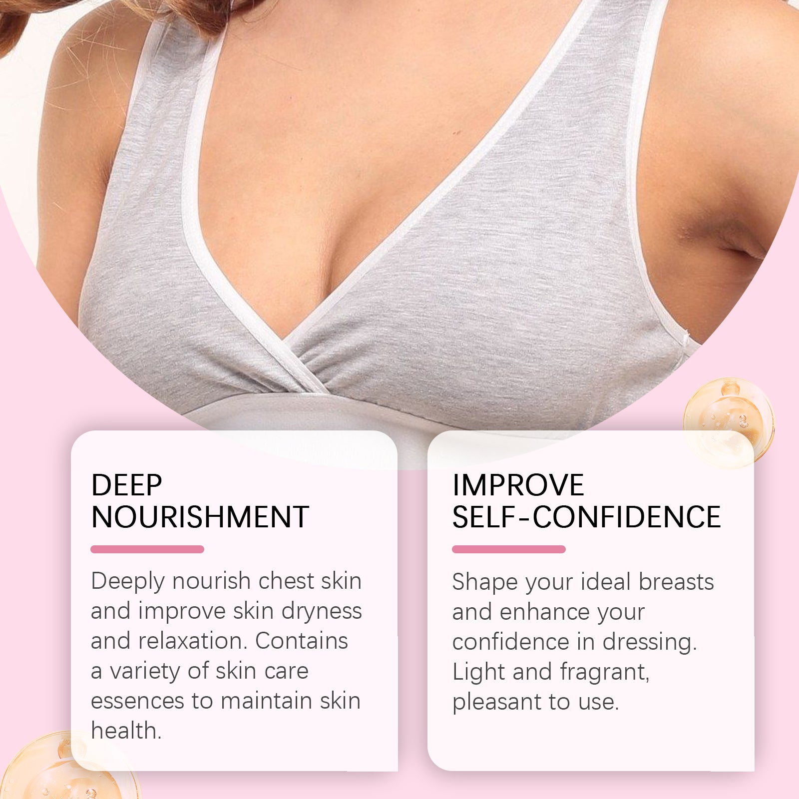 Breast Cream Breast Gentle Care Nourishing, Soft, Moisturizing And Elastic Skin Massage Care Cream