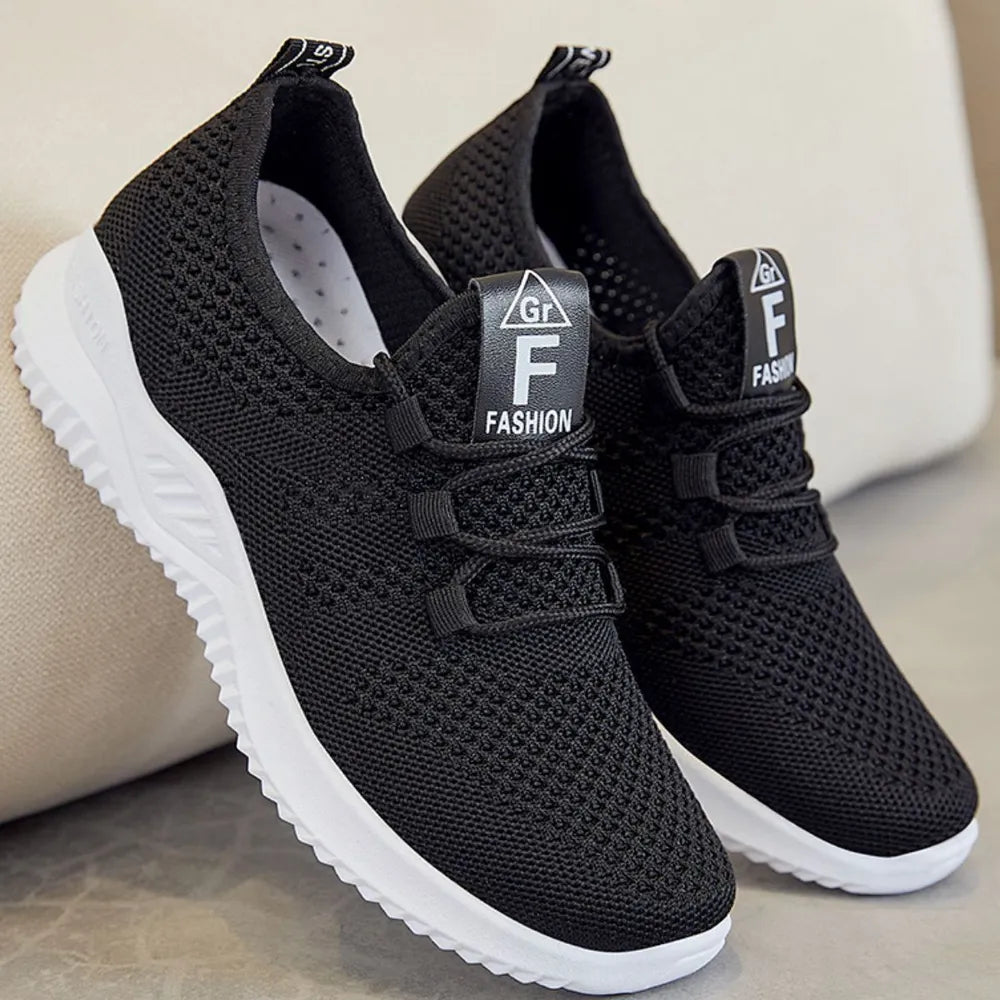 Breathable Mesh Lace Up Athletic