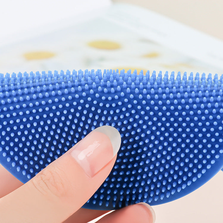 Multifunctional Silicone Dishwashing Brush Creative Round Dish Towel Kitchen Decontamination Cleaning Brush Insulation Pad Rag Dishcloth