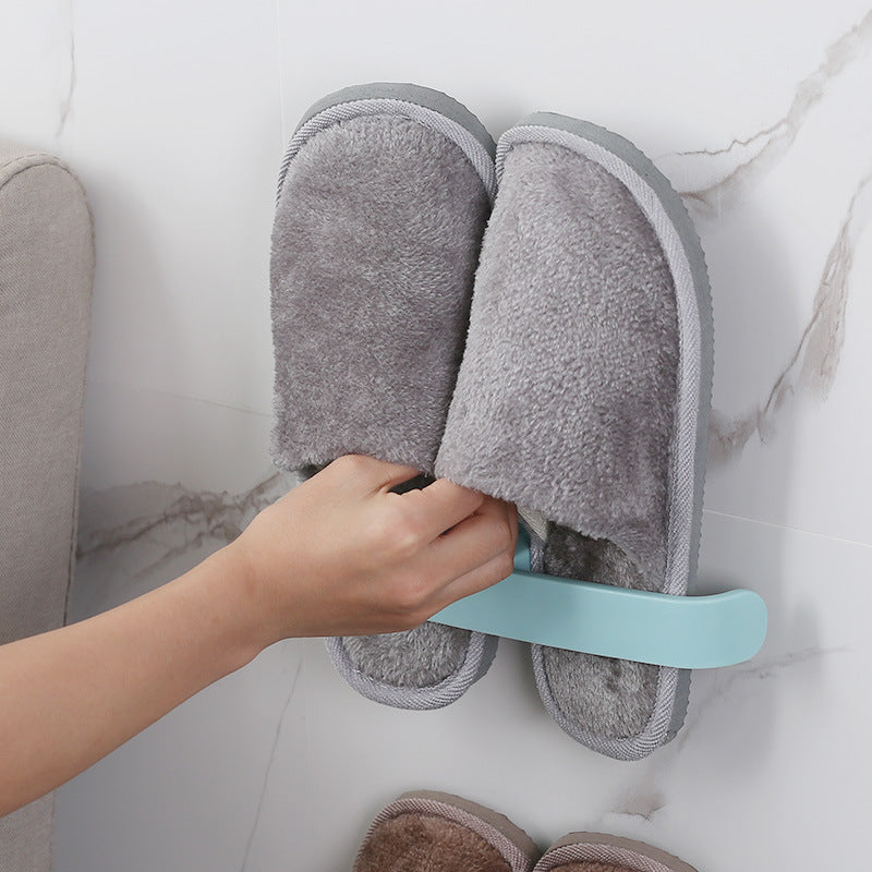 Bathroom Slippers Rack Wall-Mounted Wall-Mounted Toilet Shoe Storage Artifact Toilet Punch-Free Shoe Rack