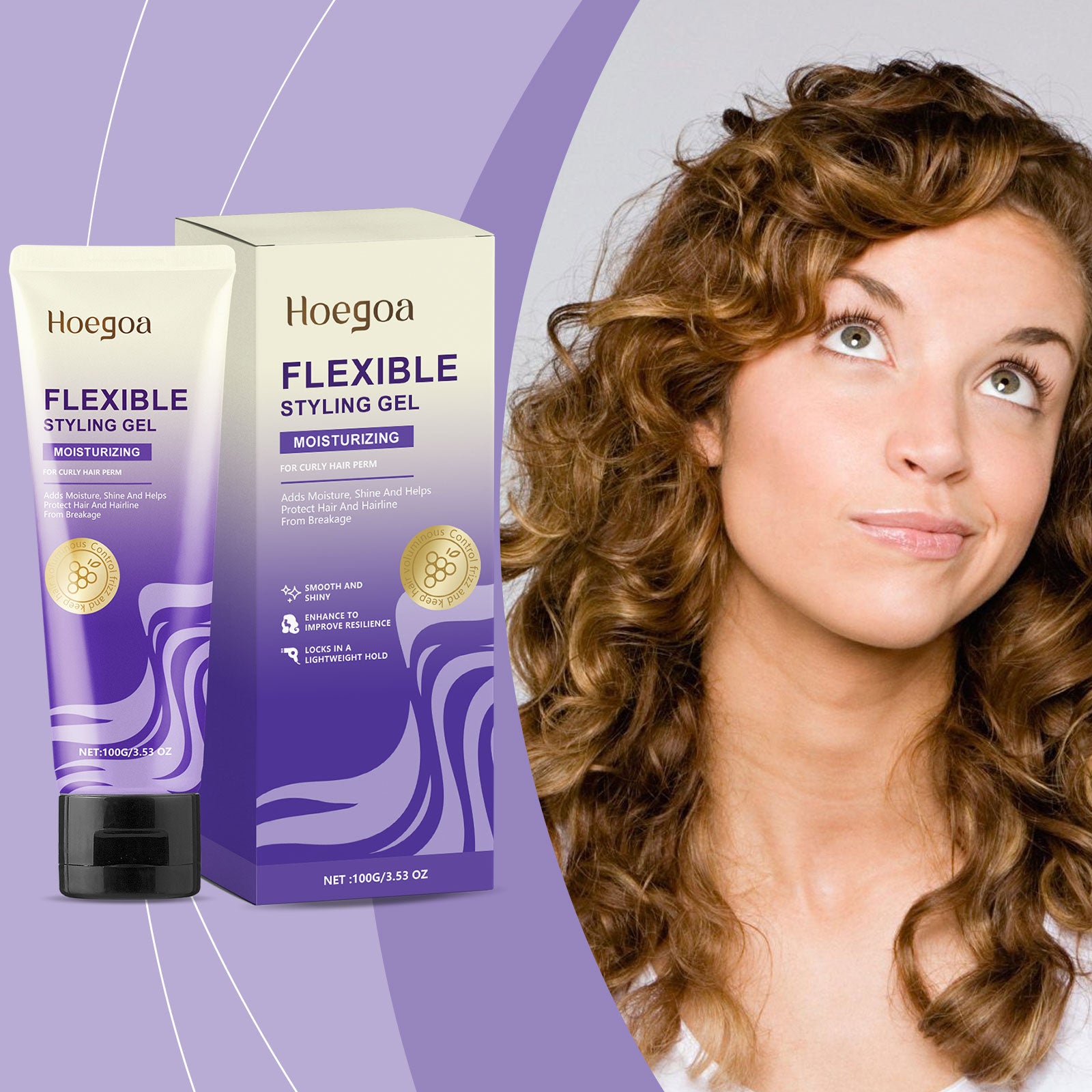 Curl Styling Gel Hair Moisturizing Light Refreshing Curl Styling Long Lasting Care Gel