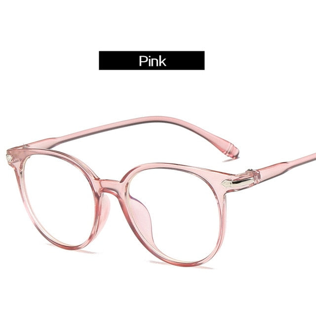 Women Glasses Frame Men Anti Blue Light Eyeglasses Frame Vintage Round Clear Lens Glasses Optical Spectacle Frame