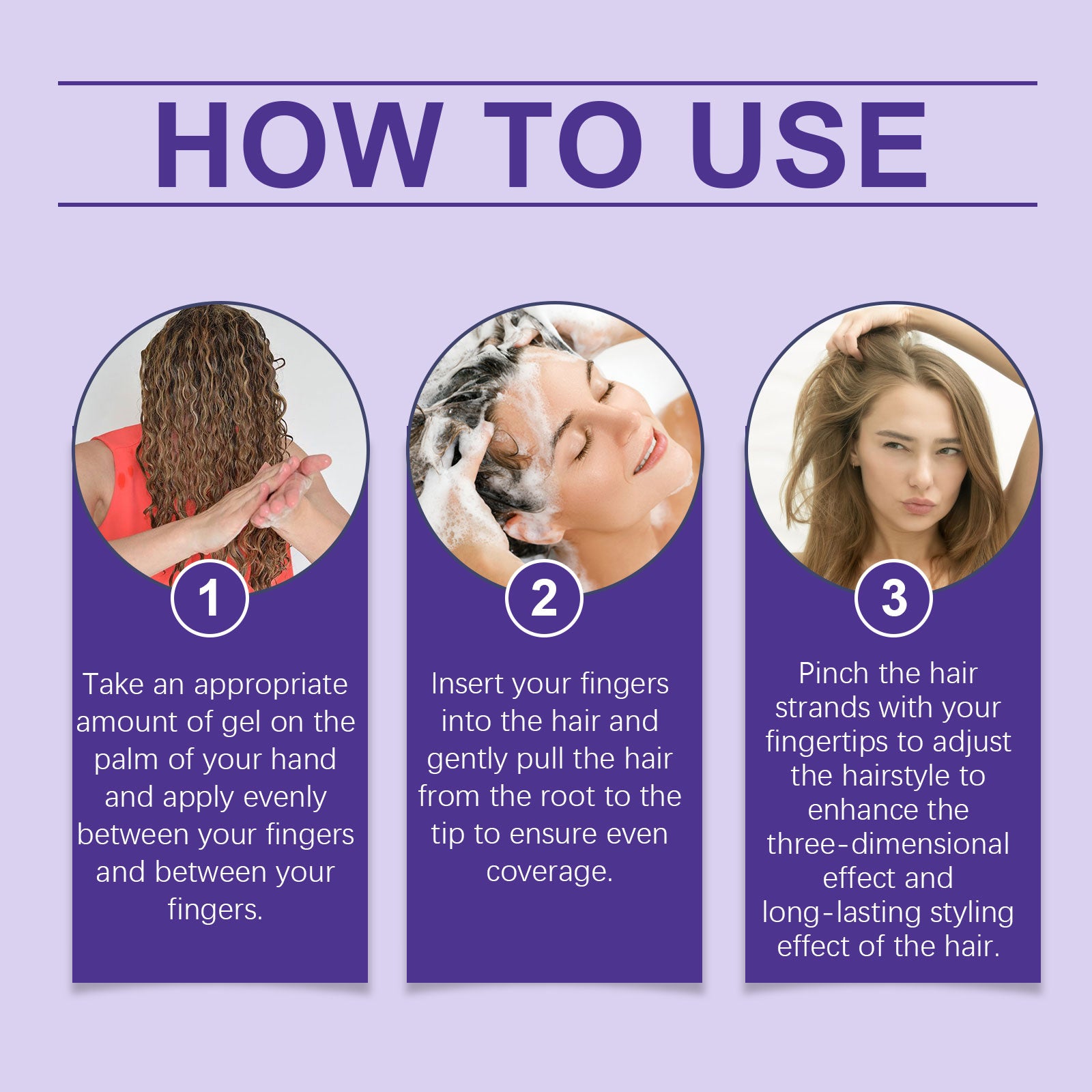 Curl Styling Gel Hair Moisturizing Light Refreshing Curl Styling Long Lasting Care Gel