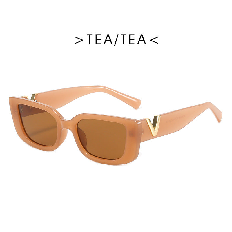 Trendy New Sunglasses Fashion Simple Square Hip-Hop Glasses Net Red With The Same Paragraph Street Shooting Sunscreen Sunglasses