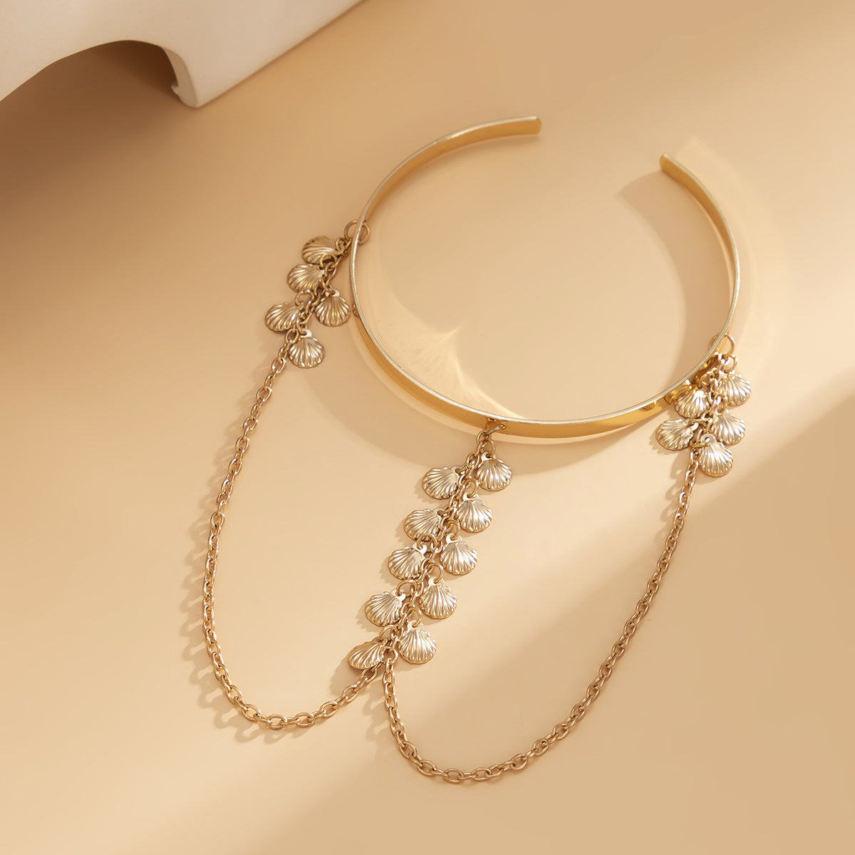 Ethnic style, personalized metal iron chain, arm chain, niche, simple, open-ended arm bracelet, arm ring, female