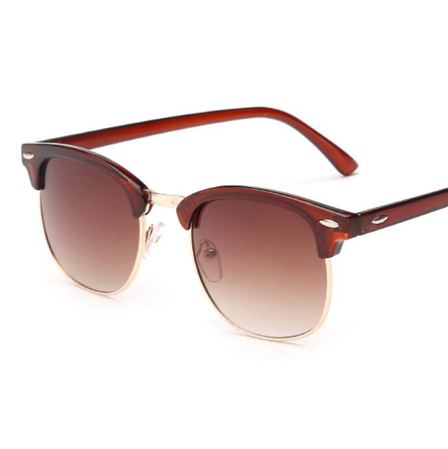 Semi Rimless Polarized Sunglasses Men Women Brand Designer Half Frame Sun Glasses Classic Oculos De Sol UV400