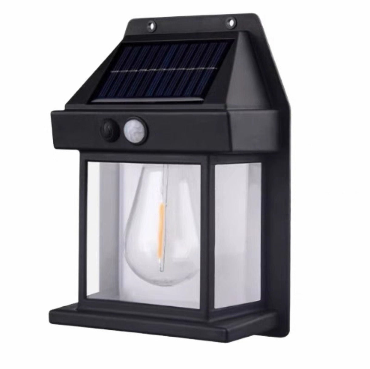 Solar tungsten filament lamp outdoor courtyard wall lamp human body sensing road lamp