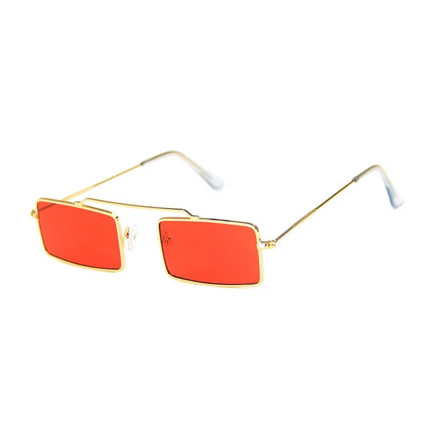 Rectangle Women's Sunglasses Single Bridge Sun Glasses Vintage Design Tiny Frame Shades Oculos De Sol for Ladies