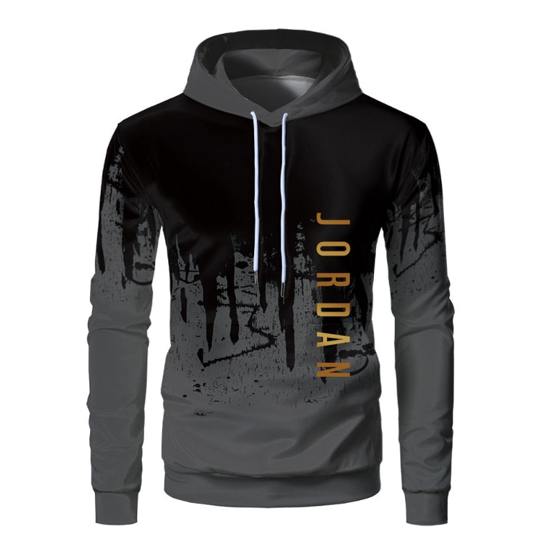 Sets Tracksuit Men Autumn Winter Hooded Sweatshirt Drawstring Outfit Sportswear  Two Piece Set