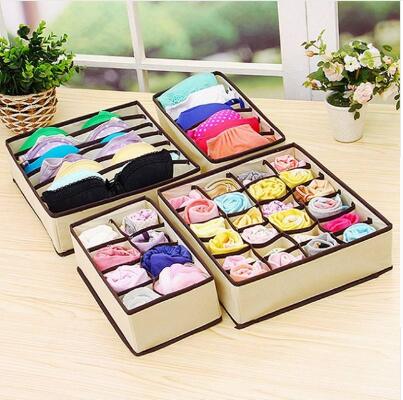 Hoomall Multi-size Bra Underwear Organizer Foldable Home Storage Box Non-woven Wardrobe Drawer Closet Organizer For Scarfs Socks