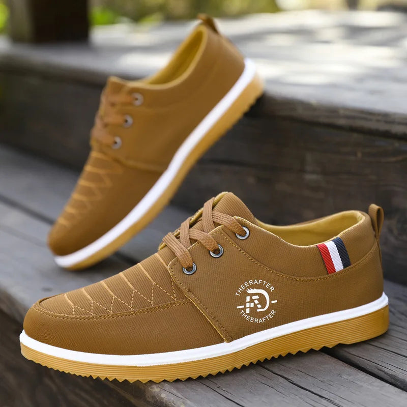 Cow tendon sole cloth shoes for men breathable wear-resistant anti slip and trendy shoes for men