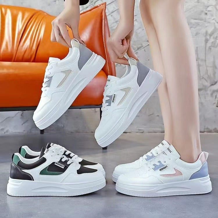 Instagram Trendy Basic Little White Shoes for Women Spring New Breathable Thick Sole Women's Shoes Korean Fashion Student Board Shoes for Women
