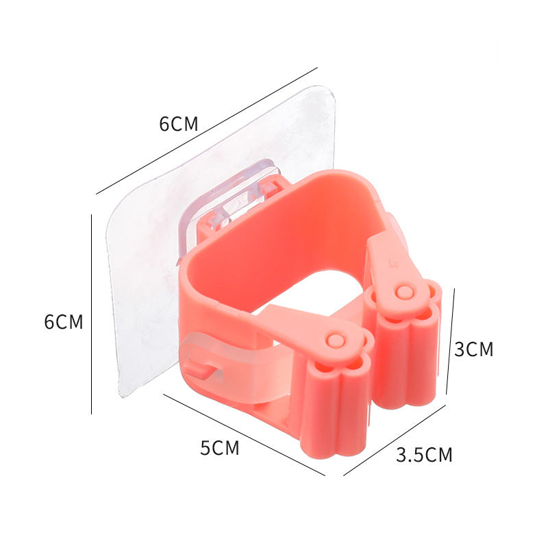 Mop Hook Wall Buckle Free Punch Broom Storage Artifact Strong Viscose Bathroom Fixed Hanger Mop Clip