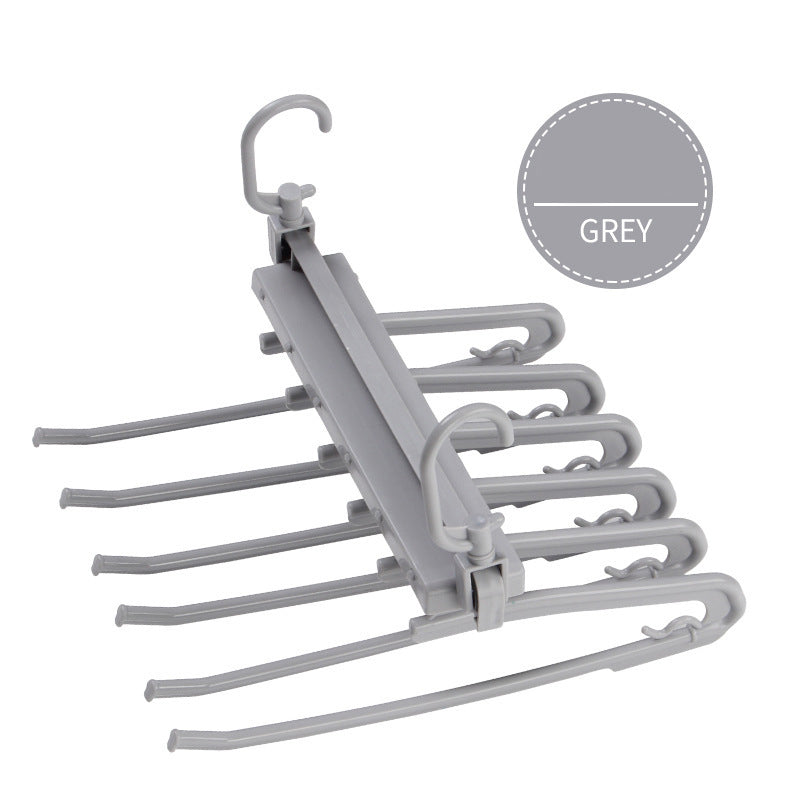 Folding Multi-Functional Multi-Layer Trousers Rack Trousers Hanger Household Magic Trousers Clip Wardrobe Storage Trousers Hanger