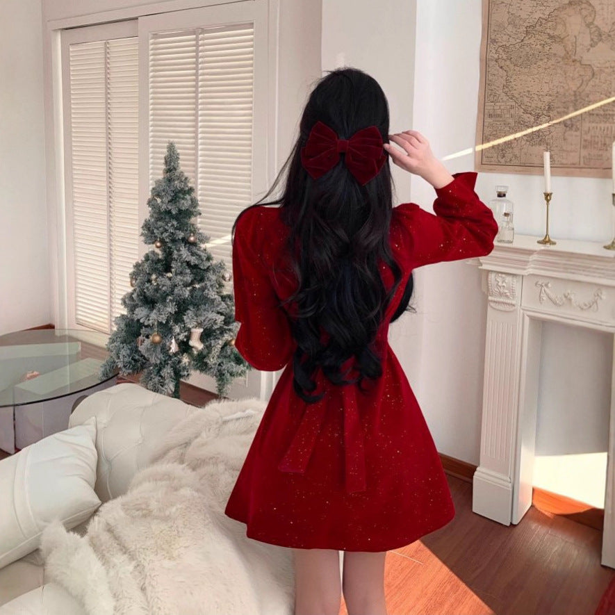 Chic Little Black Dress Women New Year Party Dress Slim Fit Slip Dress