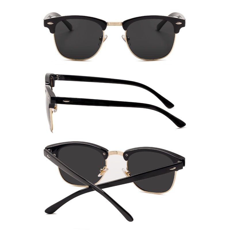 Semi Rimless Polarized Sunglasses Men Women Brand Designer Half Frame Sun Glasses Classic Oculos De Sol UV400