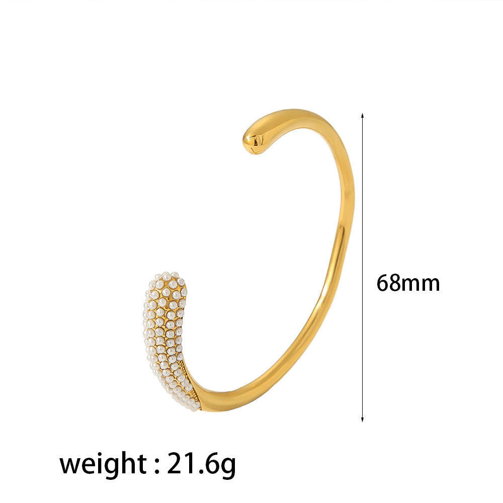 Colorful zirconium full diamond high-end fashion stainless steel casting bracelet bracelet bracelet accessories
