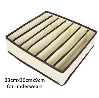 Hoomall Multi-size Bra Underwear Organizer Foldable Home Storage Box Non-woven Wardrobe Drawer Closet Organizer For Scarfs Socks