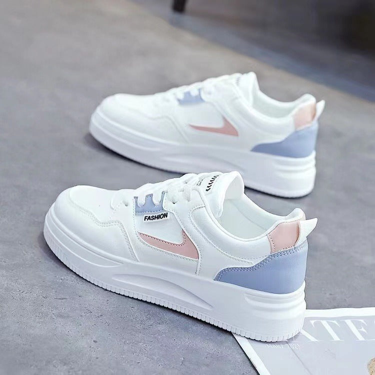Instagram Trendy Basic Little White Shoes for Women Spring New Breathable Thick Sole Women's Shoes Korean Fashion Student Board Shoes for Women