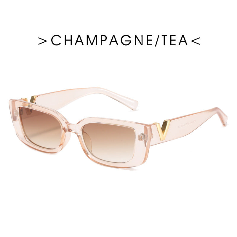 Trendy New Sunglasses Fashion Simple Square Hip-Hop Glasses Net Red With The Same Paragraph Street Shooting Sunscreen Sunglasses
